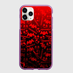 Чехол iPhone 11 Pro матовый Marshmello storm, цвет: 3D-фиолетовый