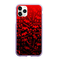 Чехол iPhone 11 Pro матовый Marshmello storm, цвет: 3D-светло-сиреневый