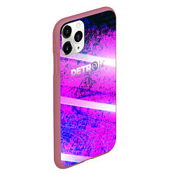 Чехол iPhone 11 Pro матовый Detroit become human neon, цвет: 3D-малиновый — фото 2