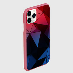 Чехол iPhone 11 Pro матовый Абстрактная геометрия polygon, цвет: 3D-малиновый — фото 2