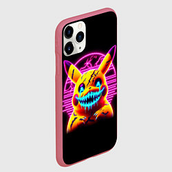Чехол iPhone 11 Pro матовый Terrible Pikachu - halloween fantasy, цвет: 3D-малиновый — фото 2