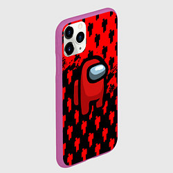 Чехол iPhone 11 Pro матовый Billie Eilish x Among us, цвет: 3D-фиолетовый — фото 2