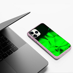 Чехол iPhone 11 Pro матовый Кислотная абстракция кубы, цвет: 3D-розовый — фото 2