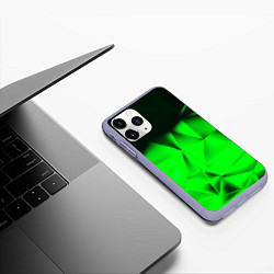 Чехол iPhone 11 Pro матовый Кислотная абстракция кубы, цвет: 3D-светло-сиреневый — фото 2