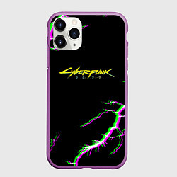 Чехол iPhone 11 Pro матовый Cyberpunk storm 2077, цвет: 3D-фиолетовый