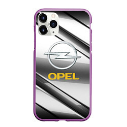 Чехол iPhone 11 Pro матовый Opel стальная геометрия, цвет: 3D-фиолетовый