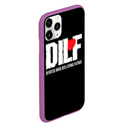 Чехол iPhone 11 Pro матовый DILF - devoted involved loving father, цвет: 3D-фиолетовый — фото 2