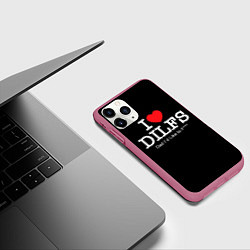 Чехол iPhone 11 Pro матовый Я люблю DILFs, цвет: 3D-малиновый — фото 2