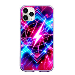 Чехол iPhone 11 Pro матовый Lightning - neon fantasy, цвет: 3D-светло-сиреневый