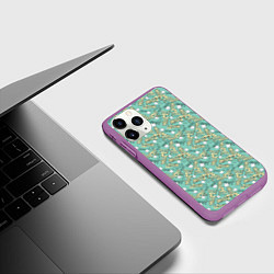 Чехол iPhone 11 Pro матовый Звук двигателя поп арт, цвет: 3D-фиолетовый — фото 2