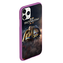 Чехол iPhone 11 Pro матовый Captain Titus Warhammer 40000 space marine 2, цвет: 3D-фиолетовый — фото 2