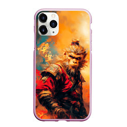 Чехол iPhone 11 Pro матовый Black Myth Wukong осень, цвет: 3D-розовый