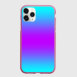 Чехол iPhone 11 Pro матовый Градиент текстура неоновая, цвет: 3D-малиновый