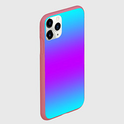 Чехол iPhone 11 Pro матовый Градиент текстура неоновая, цвет: 3D-малиновый — фото 2