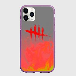 Чехол iPhone 11 Pro матовый Dead by Daylight logo fire