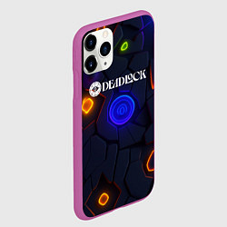 Чехол iPhone 11 Pro матовый Deadlock logo текстурные плиты, цвет: 3D-фиолетовый — фото 2