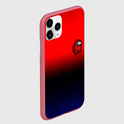 Чехол iPhone 11 Pro матовый Among us geometry gradient, цвет: 3D-малиновый — фото 2