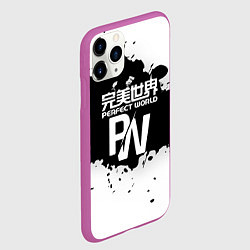 Чехол iPhone 11 Pro матовый Perfect world краски, цвет: 3D-фиолетовый — фото 2