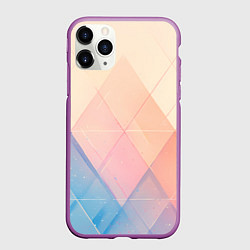 Чехол iPhone 11 Pro матовый Abstract art - triangle, цвет: 3D-фиолетовый