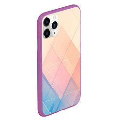 Чехол iPhone 11 Pro матовый Abstract art - triangle, цвет: 3D-фиолетовый — фото 2