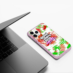 Чехол iPhone 11 Pro матовый GTA tropicano steel, цвет: 3D-розовый — фото 2