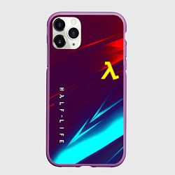Чехол iPhone 11 Pro матовый Half life stripes neon, цвет: 3D-фиолетовый