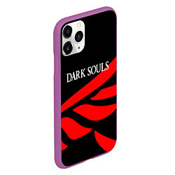 Чехол iPhone 11 Pro матовый Dark souls game wings, цвет: 3D-фиолетовый — фото 2