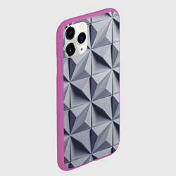 Чехол iPhone 11 Pro матовый Геометрическая плитка, цвет: 3D-фиолетовый — фото 2