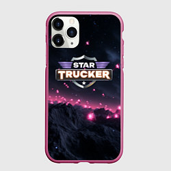 Чехол iPhone 11 Pro матовый Star Trucker logo space, цвет: 3D-малиновый