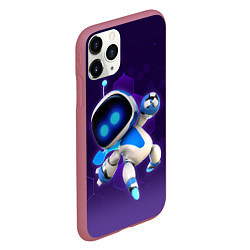 Чехол iPhone 11 Pro матовый Mascot - Astro Bot, цвет: 3D-малиновый — фото 2