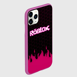 Чехол iPhone 11 Pro матовый Roblox fire pink, цвет: 3D-фиолетовый — фото 2