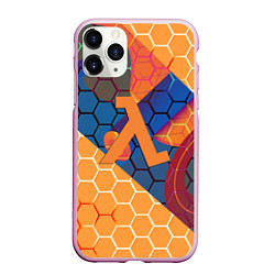 Чехол iPhone 11 Pro матовый Half life hexagon steel, цвет: 3D-розовый