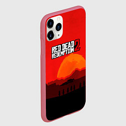 Чехол iPhone 11 Pro матовый Red Dead Redemption game, цвет: 3D-малиновый — фото 2