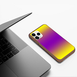 Чехол iPhone 11 Pro матовый Градиент текстура абстракция, цвет: 3D-коричневый — фото 2