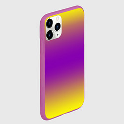 Чехол iPhone 11 Pro матовый Градиент текстура абстракция, цвет: 3D-фиолетовый — фото 2