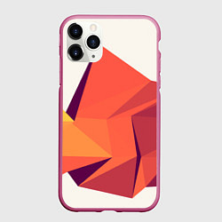 Чехол iPhone 11 Pro матовый Геометрия из фигур, цвет: 3D-малиновый