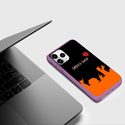 Чехол iPhone 11 Pro матовый Green day rock, цвет: 3D-фиолетовый — фото 2