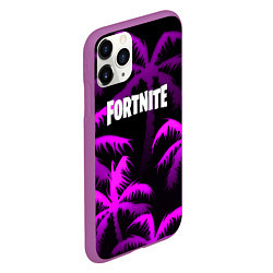 Чехол iPhone 11 Pro матовый Fortnite тропики, цвет: 3D-фиолетовый — фото 2