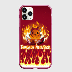 Чехол iPhone 11 Pro матовый Mr DnD Meowster, цвет: 3D-малиновый