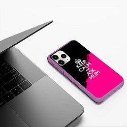 Чехол iPhone 11 Pro матовый Keep calm ask mum, цвет: 3D-фиолетовый — фото 2