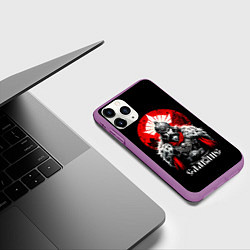 Чехол iPhone 11 Pro матовый Славяне воин, цвет: 3D-фиолетовый — фото 2