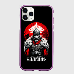 Чехол iPhone 11 Pro матовый Славяне воин, цвет: 3D-фиолетовый