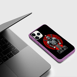 Чехол iPhone 11 Pro матовый Путь во тьме сквозь свет - Славянский воин, цвет: 3D-фиолетовый — фото 2