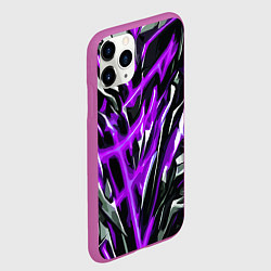 Чехол iPhone 11 Pro матовый Фиолетовая энергетическая абстракция, цвет: 3D-фиолетовый — фото 2