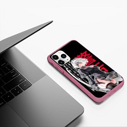 Чехол iPhone 11 Pro матовый 2b с клинком - Nier automata, цвет: 3D-малиновый — фото 2