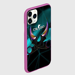 Чехол iPhone 11 Pro матовый Контра - Cs Go Керамбит, цвет: 3D-фиолетовый — фото 2