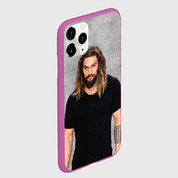 Чехол iPhone 11 Pro матовый Jason Momoa, цвет: 3D-фиолетовый — фото 2