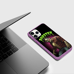 Чехол iPhone 11 Pro матовый Dadster - zombie - на хэллоуин, цвет: 3D-фиолетовый — фото 2
