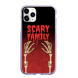 Чехол iPhone 11 Pro матовый Scary famyli, цвет: 3D-светло-сиреневый