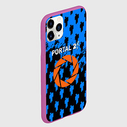Чехол iPhone 11 Pro матовый Portal человечки, цвет: 3D-фиолетовый — фото 2